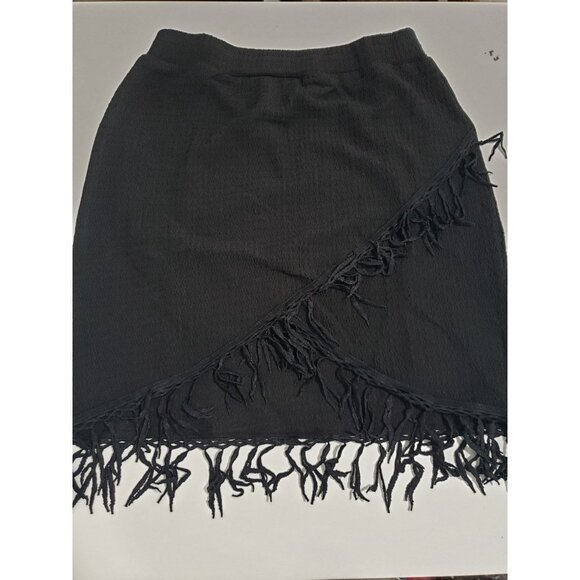 New LilyCoco Women's Fringe‎ Mini Skirt in Black - Size Small - Picture 3 of 10